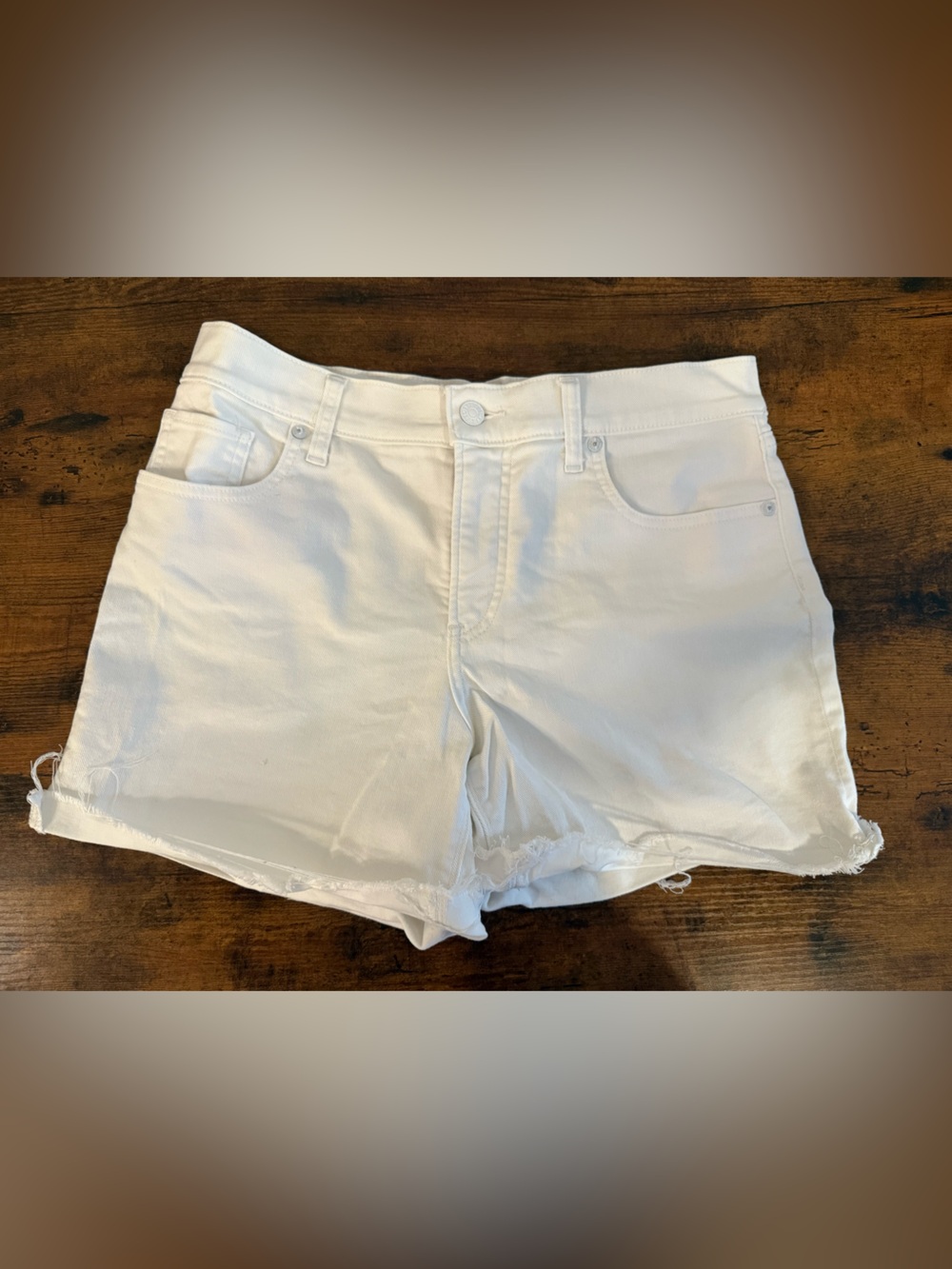 Express White Women's Denim Cutoff Shorts